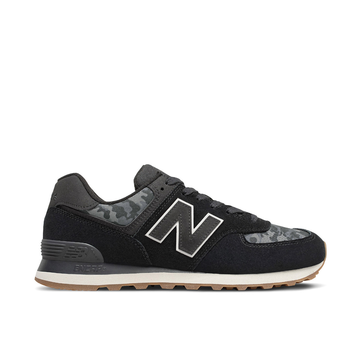 New Balance 574 Black Grey Camo Gum | ML574COA | Laced