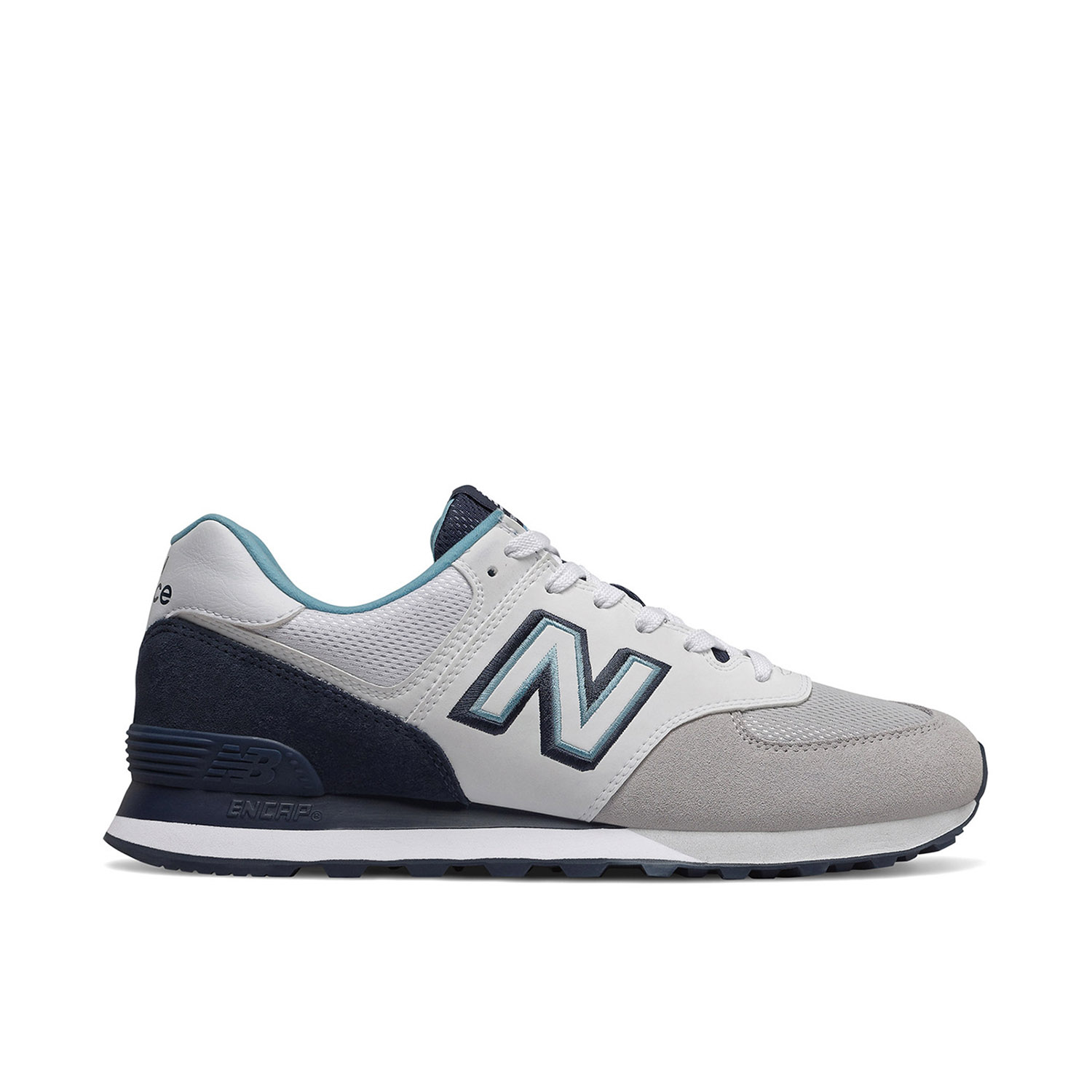 New Balance 574 Grey White Navy | ML574UPN | Laced