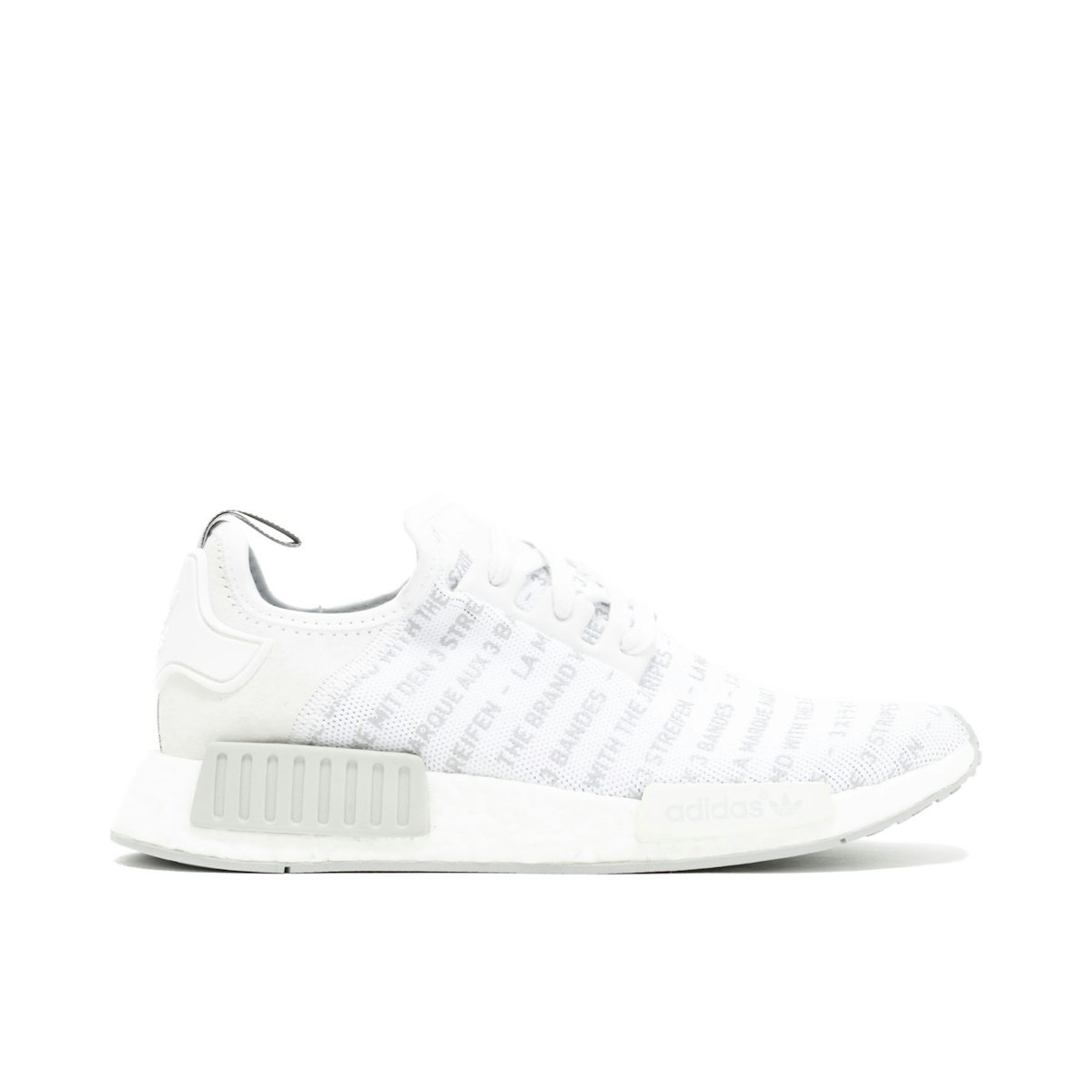 Whiteout Brand with 3 Stripes' NMD R1 | S76518 | Laced
