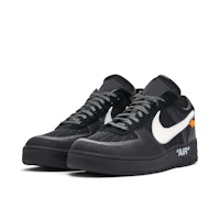 Nike Off White The Ten Air Force 1 Low Black size 8 New Yellowing Dmg  A04606001