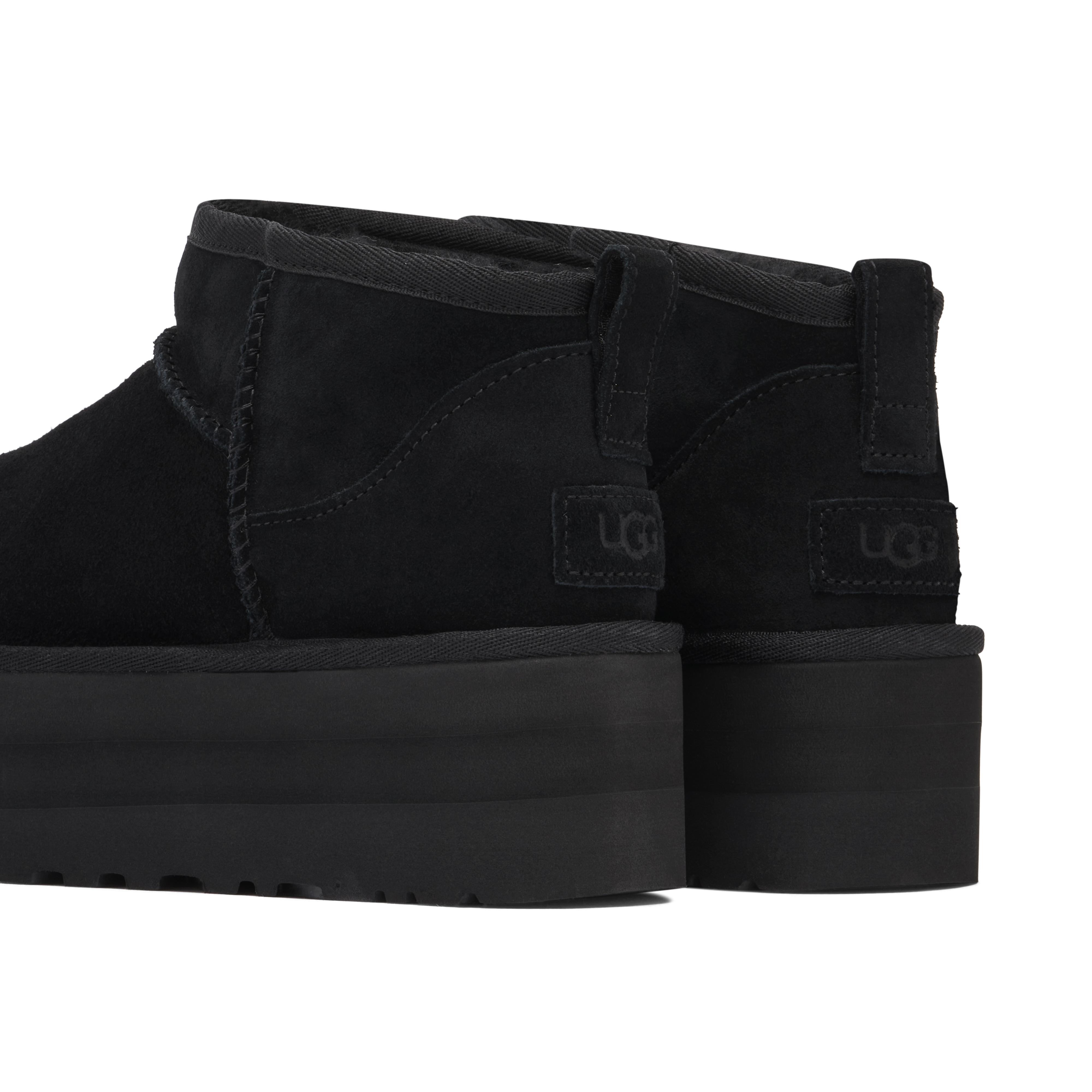 UGG Classic Ultra Mini Platform Black Womens | 1135092-BLK | Laced