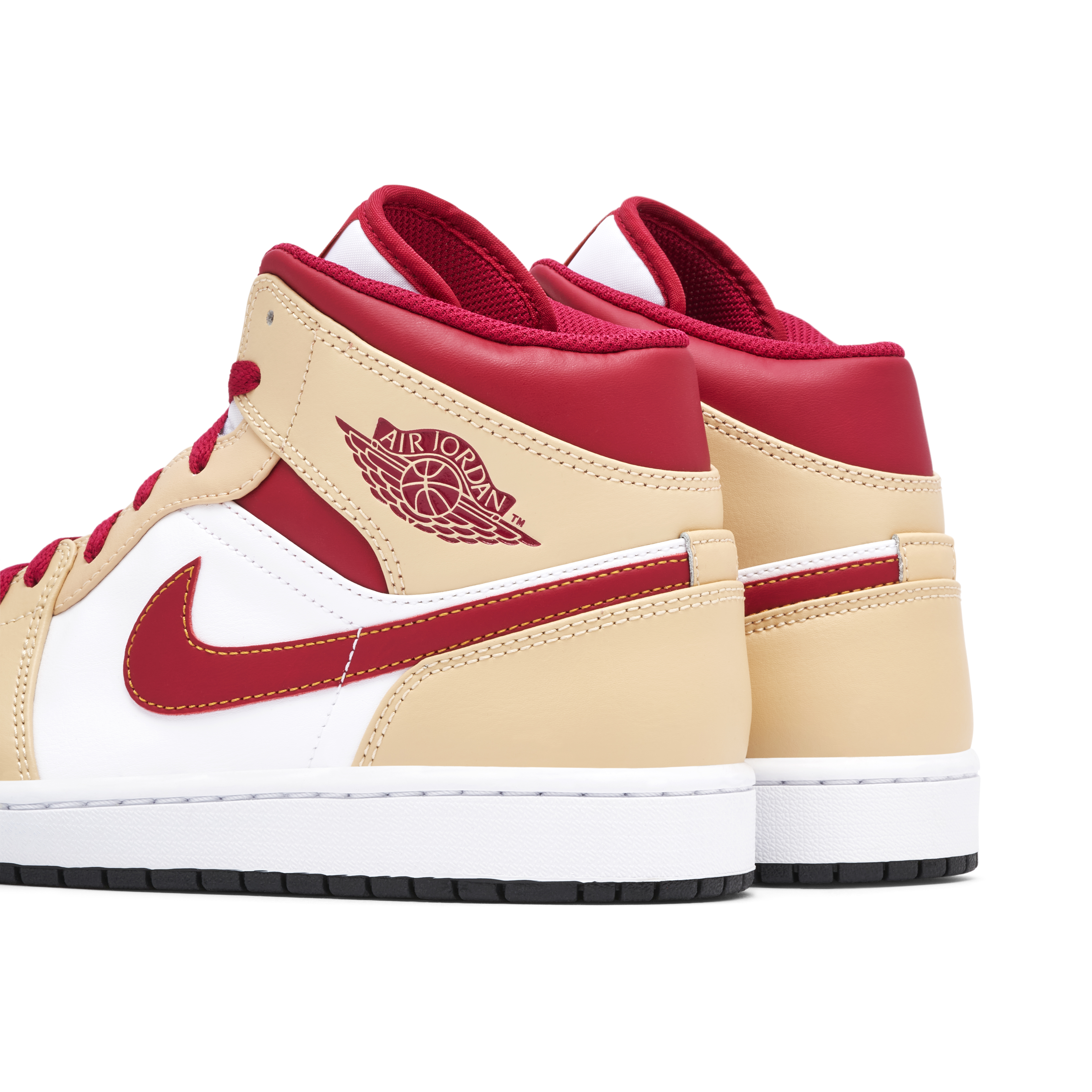 Air Jordan 1 Mid Light Curry Cardinal Red | 554724-201 | Laced