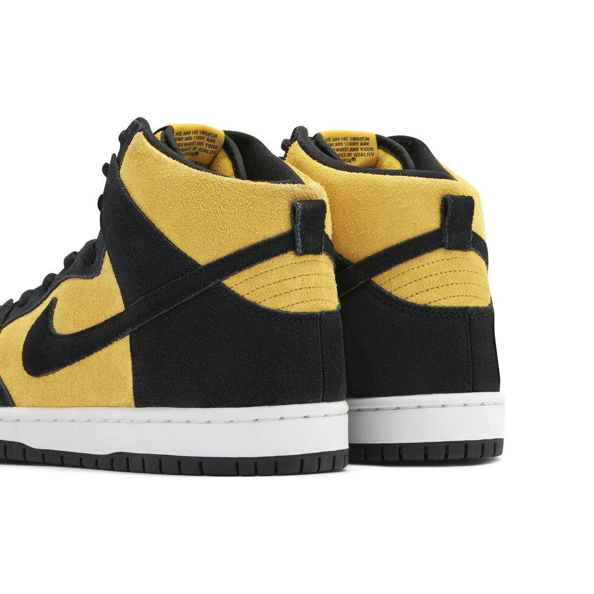 nike dunk high black yellow