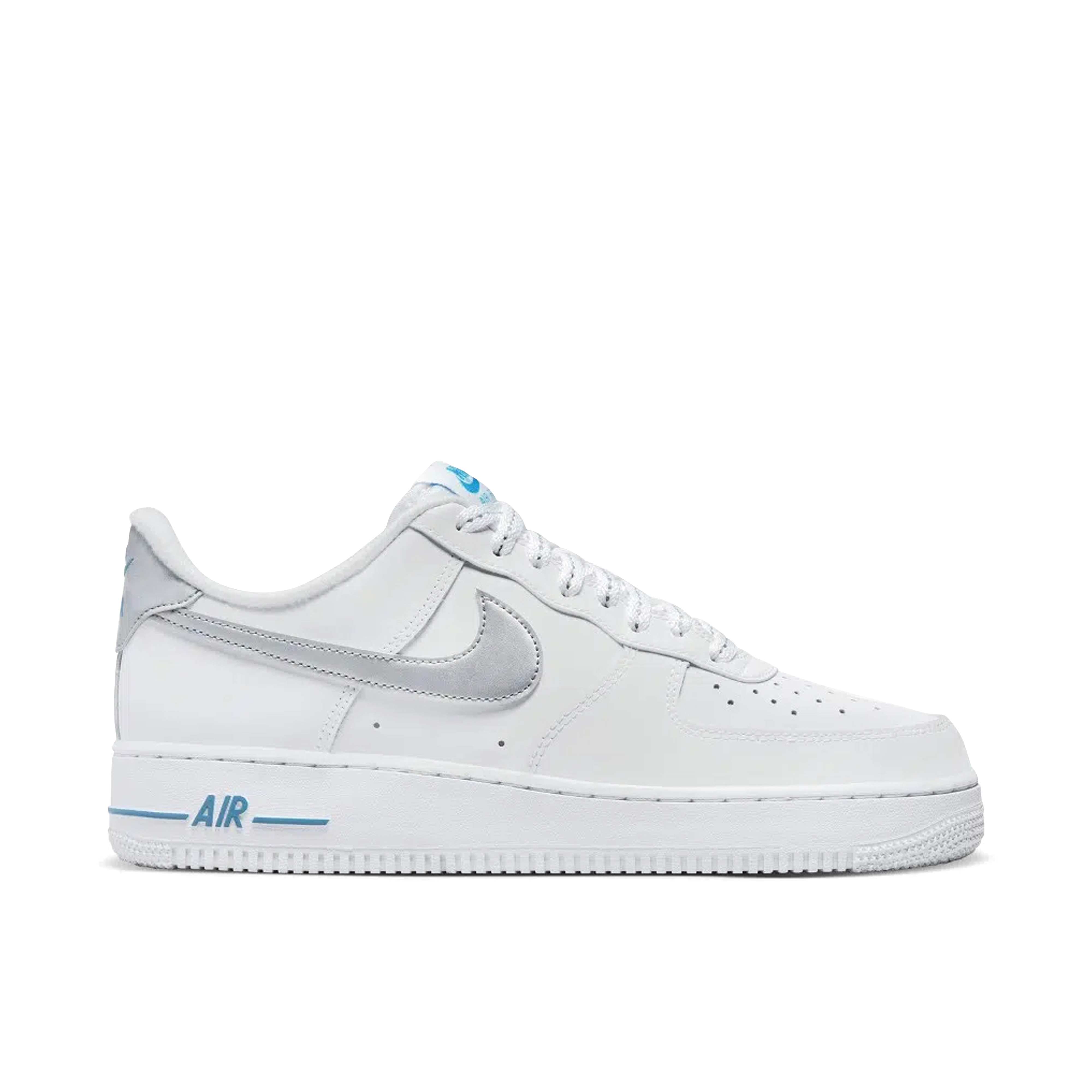 Air force 1 on sale white with blue