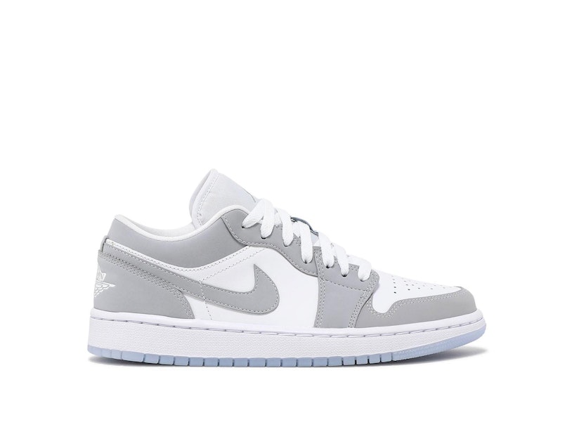 Air Jordan 1 Low White Wolf Grey Dc0774 105 Laced