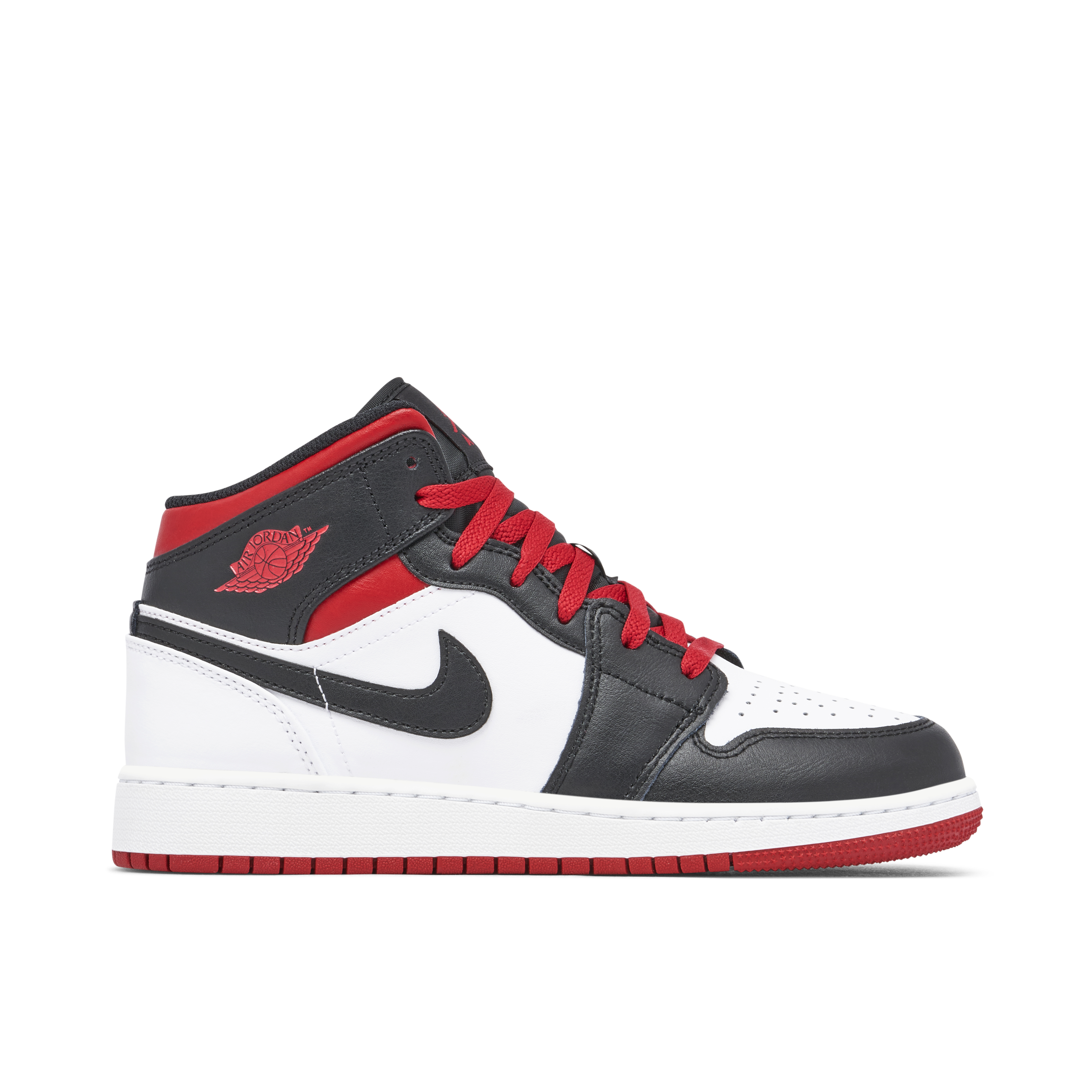Air Jordan 1 Mid Gym Red Black Toe GS | DQ8423-106 | Laced