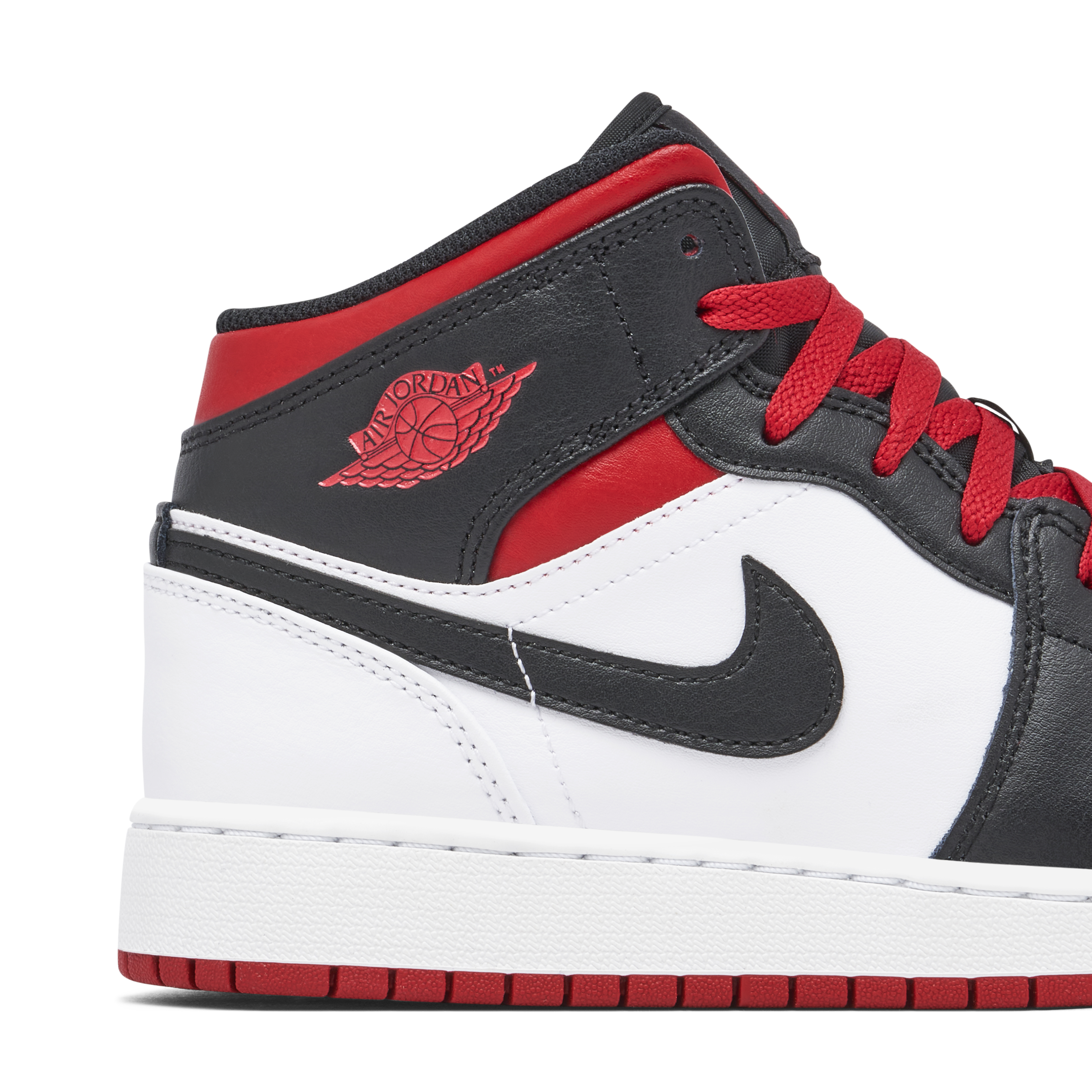 Air Jordan 1 Mid Gym Red Black Toe GS | DQ8423-106 | Laced