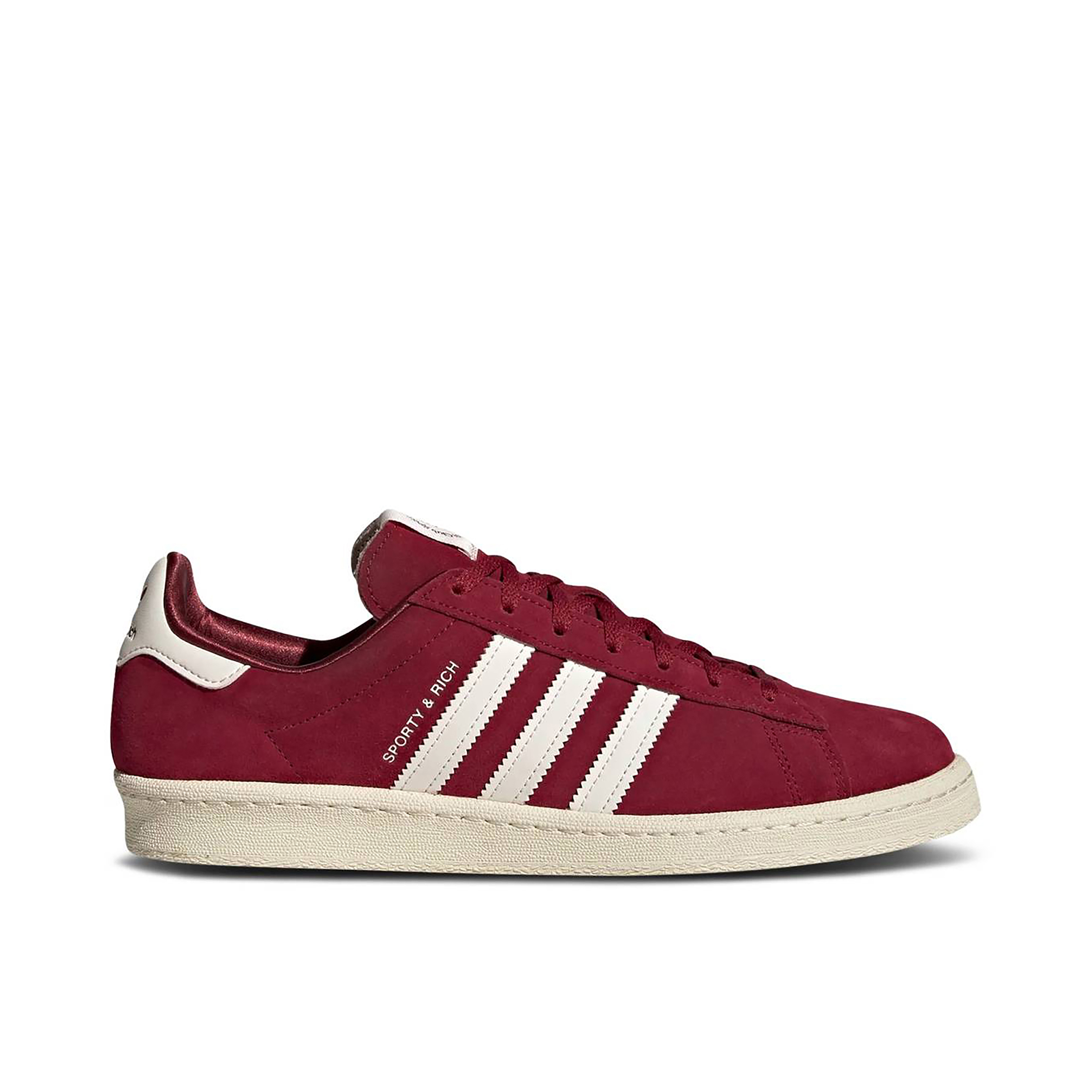 Adidas Campus 80s x Sporty & Rich Collegiate Burgundy | HQ6074 | Laced