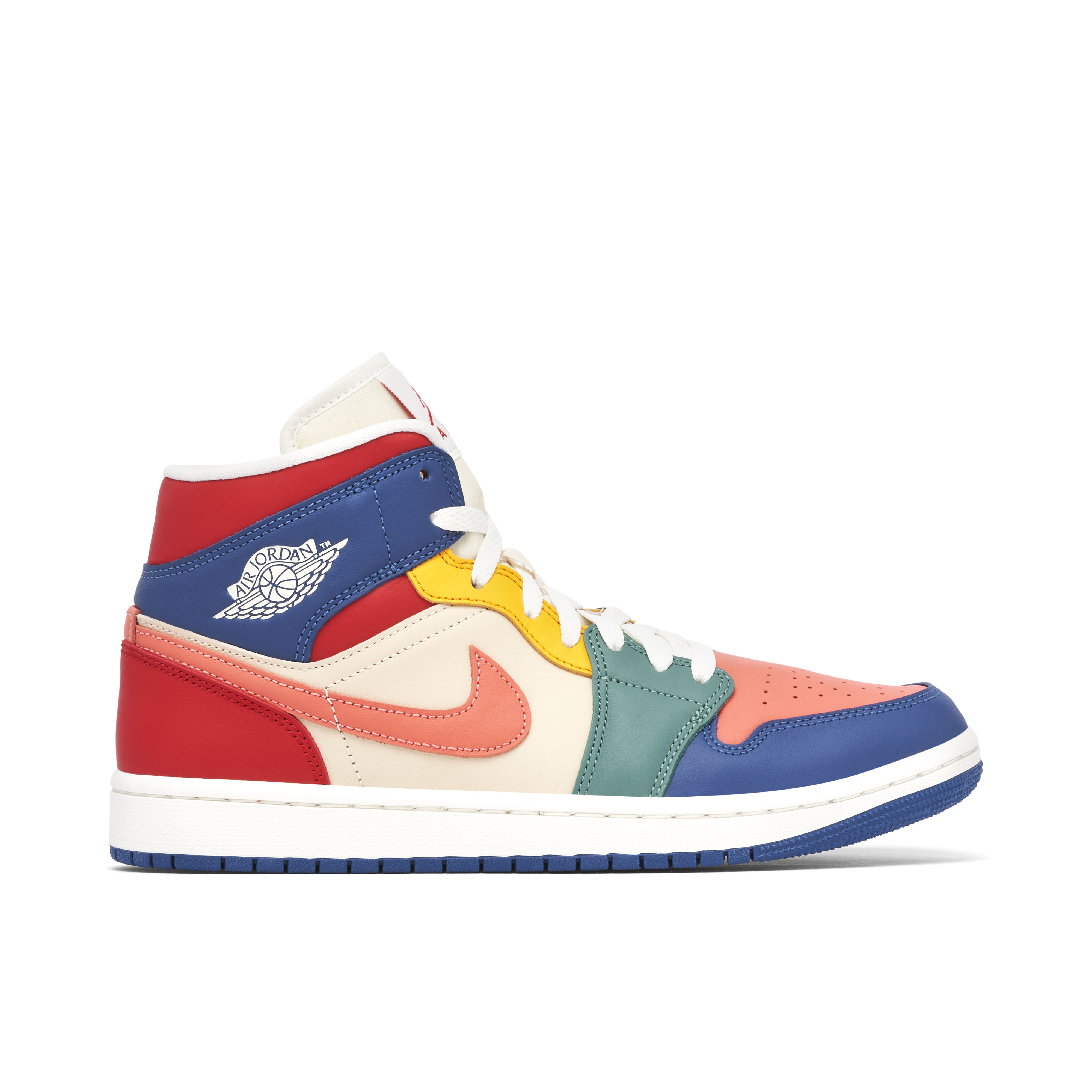 Air Jordan 1 Mid Seven Colour Womens DN3738 400 Laced