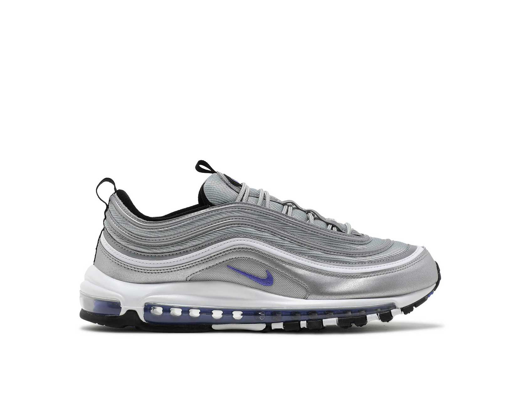 nike air max 97 ultra trainers in white and purple