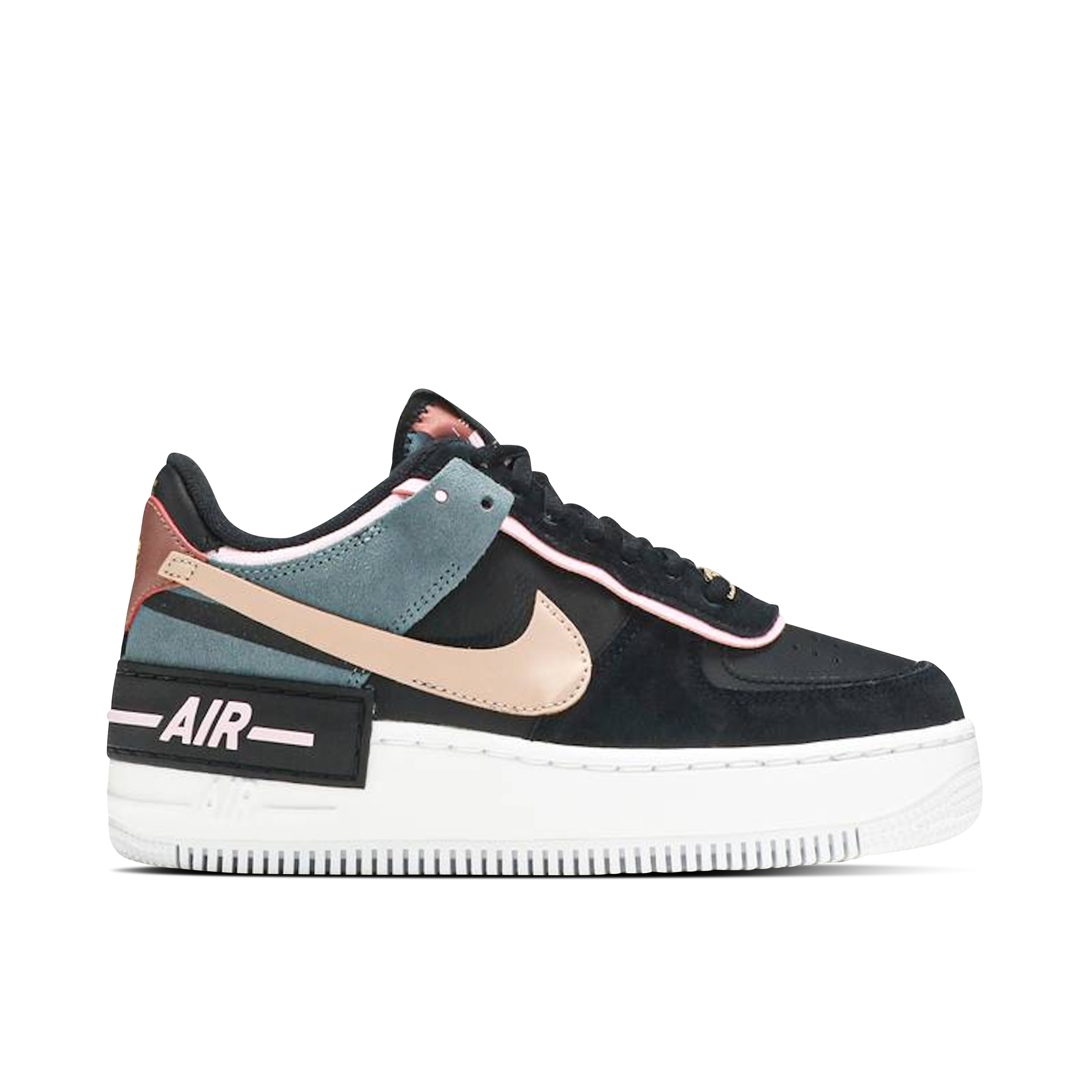 Nike air force 1 black and rose outlet gold