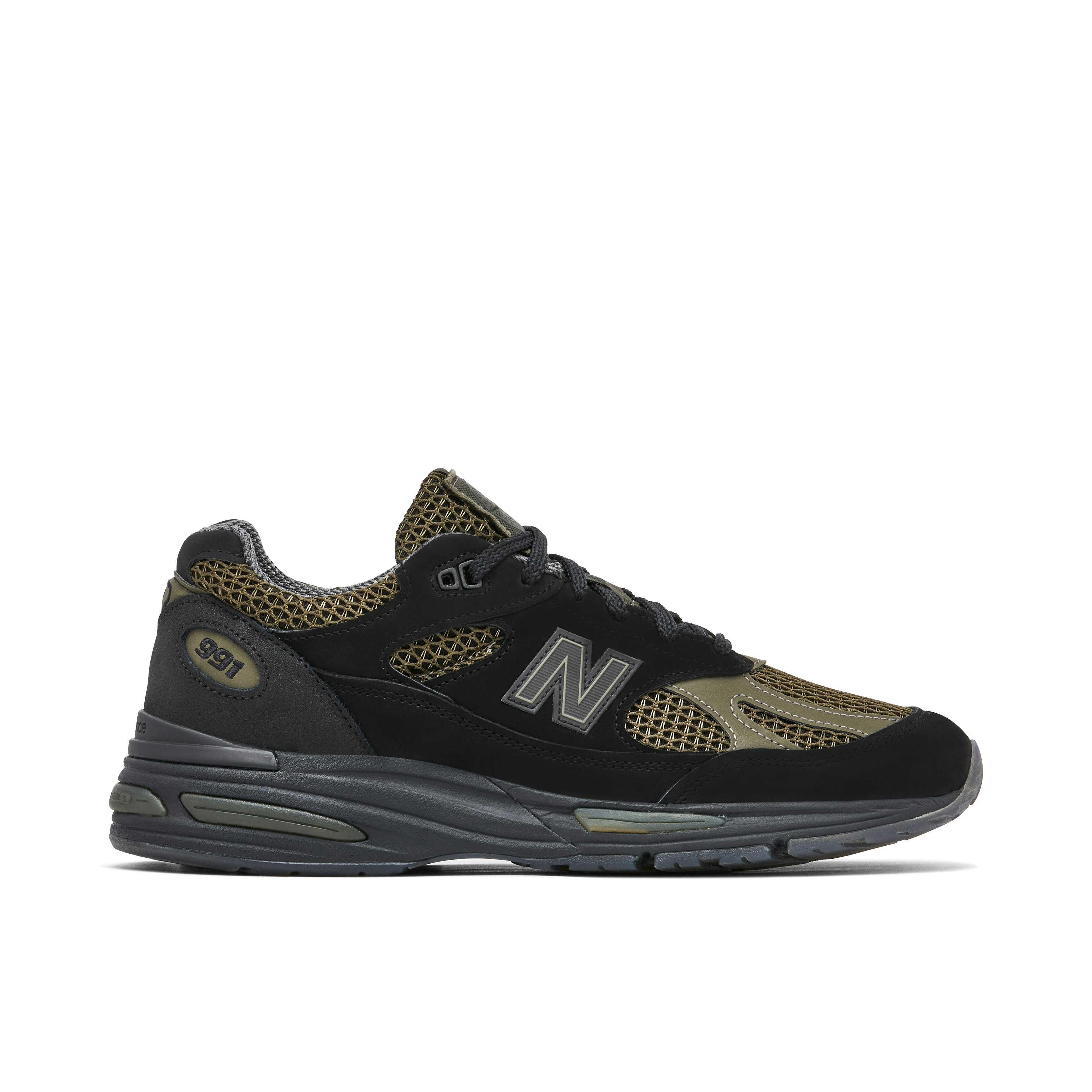 NEW BALANCE 991V2 X STONE ISLAND BLACK OLIVE | U991SD2 | Laced