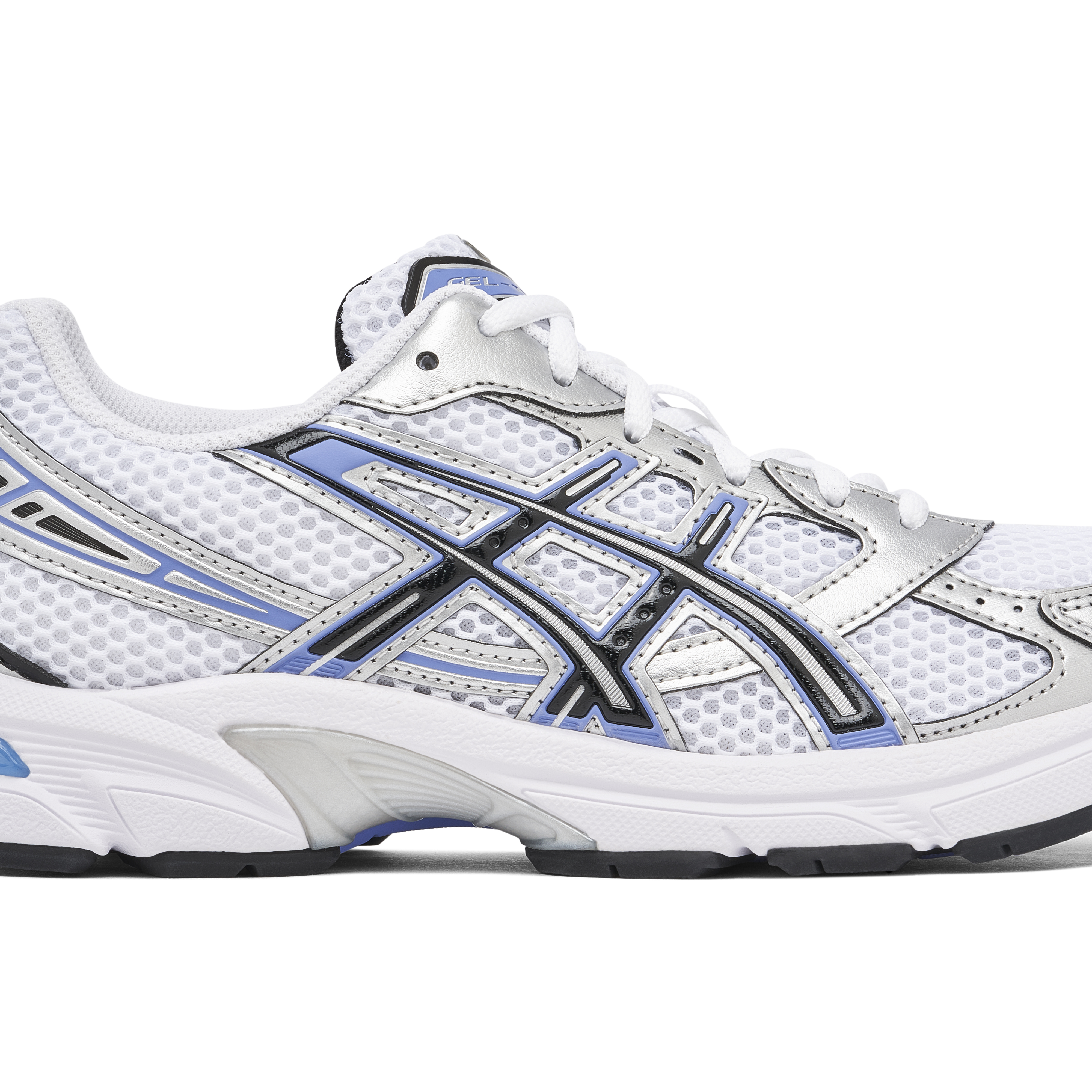 White and on sale blue asics