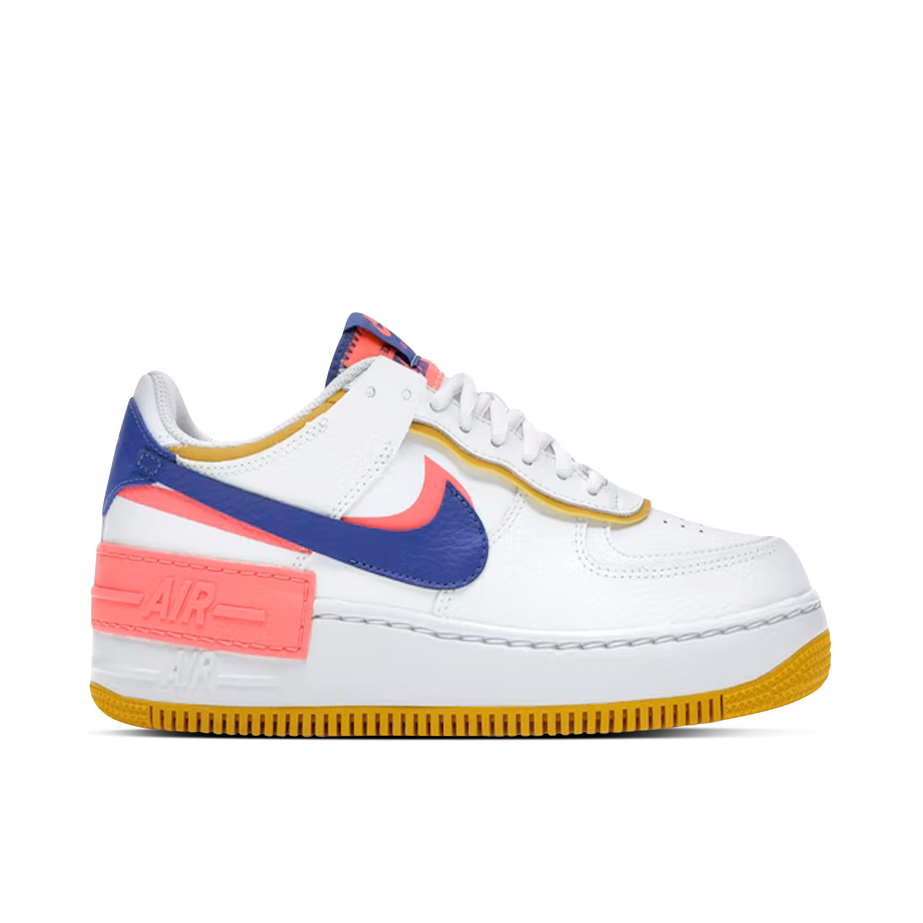 Nike Air Force 1 Low Shadow White Flash Crimson Astronomy Blue